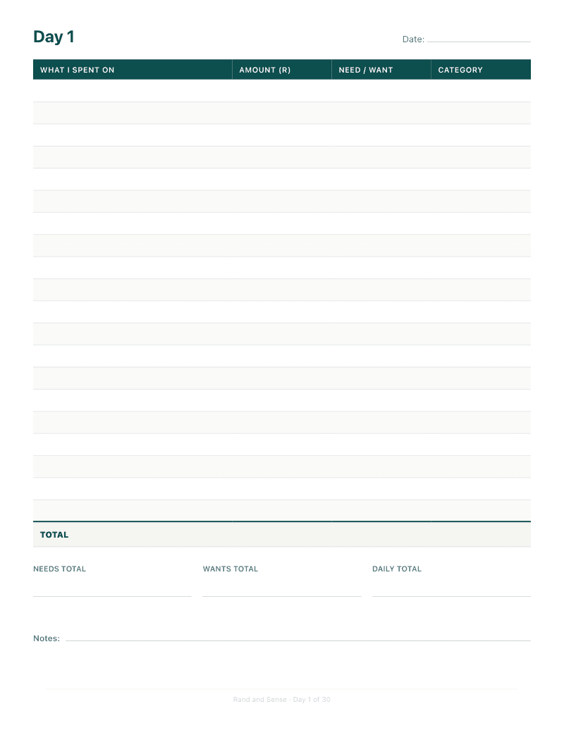 30-Day Budget Tracker — thumbnail 3