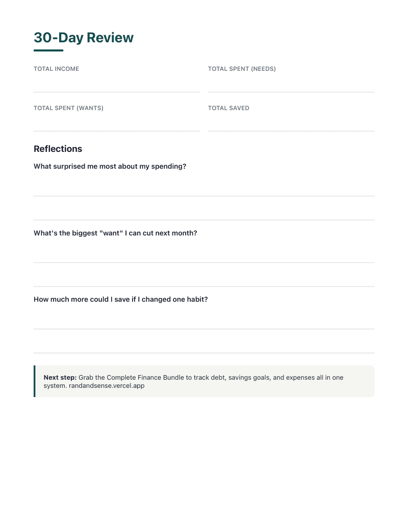 30-Day Budget Tracker — thumbnail 5