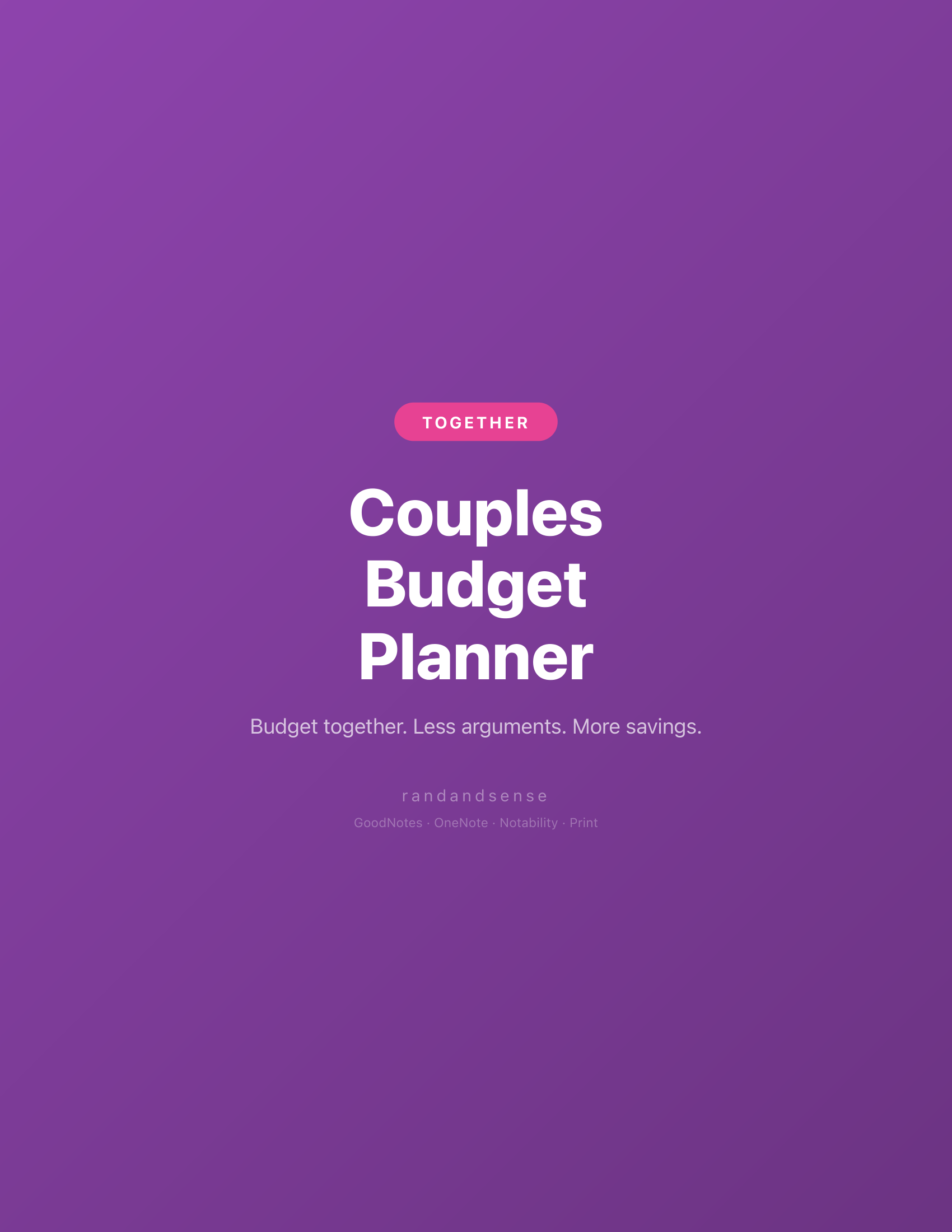 Couples Budget Planner