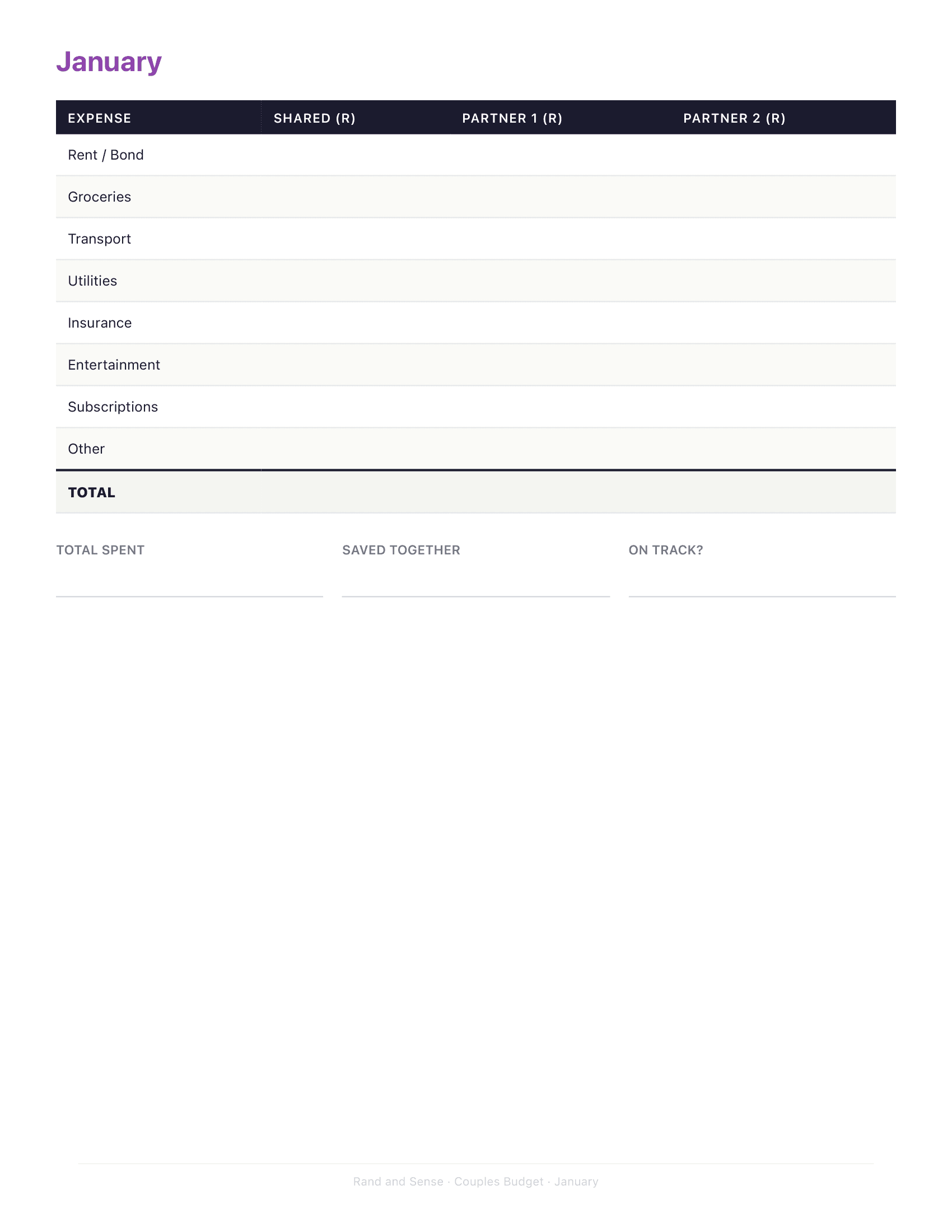 Couples Budget Planner — thumbnail 3