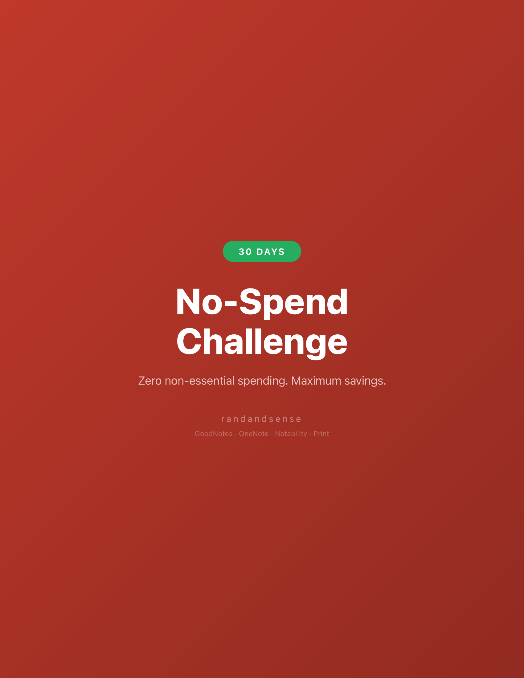 30-Day No-Spend Challenge